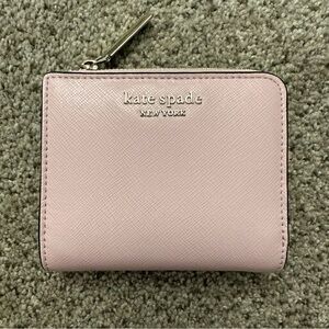 Pink kate spade bifold wallet L-zip